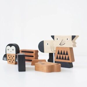 Wee Gallery Wooden Animal Stacking Tower Montessori wooden toys